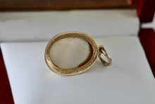 Load image into Gallery viewer, 14Kt. Gold Pearl Inlay Oval Handmade Pendant
