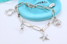 Load image into Gallery viewer, Tiffany &amp; Co. Elsa Peretti Silver 5 Charm Bracelet
