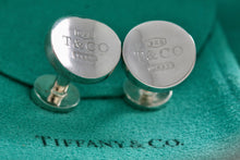 Load image into Gallery viewer, Tiffany &amp; Co. Mens 1837 Silver Concave Round Cufflinks
