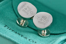 Load image into Gallery viewer, Tiffany &amp; Co. Mens 1837 Silver Concave Round Cufflinks
