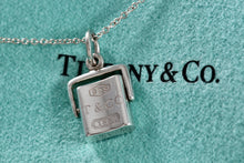 Load image into Gallery viewer, Tiffany &amp; Co. 1837 Silver Concave Square Swivel Pendant Necklace

