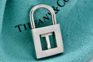 Tiffany & Co. Silver Letter "T" Padlock Pendant